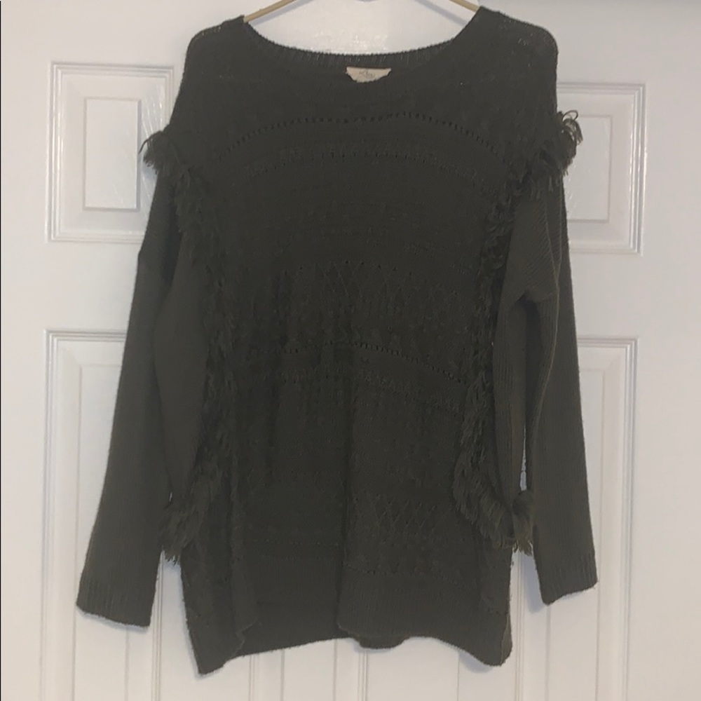 Fringe oversized sweater
